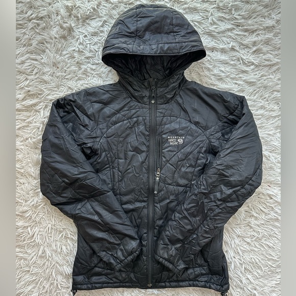 Mountain Hardwear Jackets & Blazers - Mountain Hardwear Primaloft Hooded Zip Up Puffer Jacket | Black | Size Small